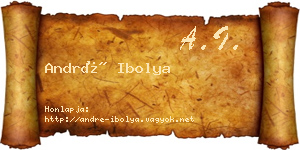 André Ibolya névjegykártya