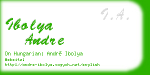 ibolya andre business card